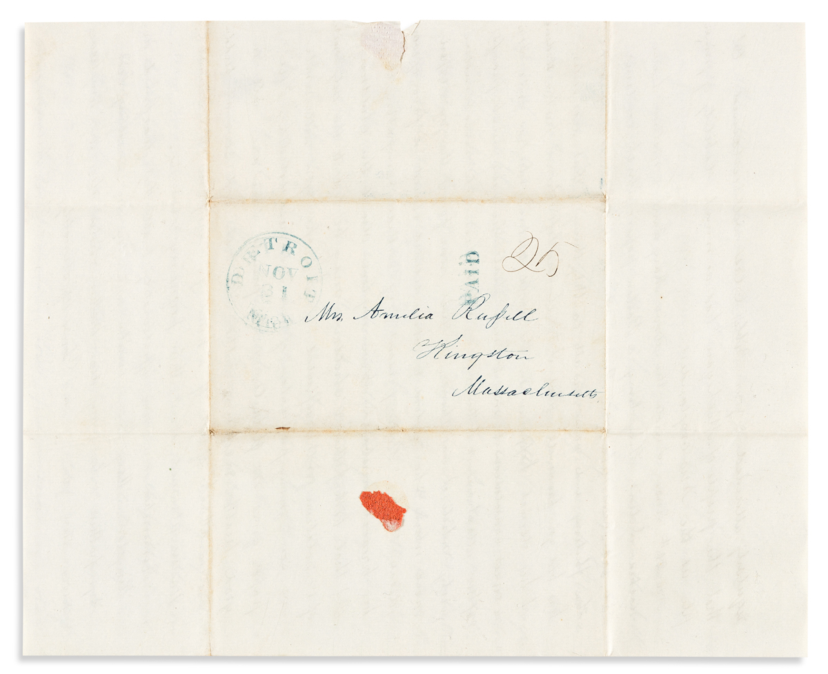 Women in Michigan & Minnesota Write Home, 1837-1859. A Small Archive of Letters from the Russell Family of Kingston, Massachusetts.